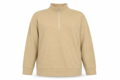 Next Women’s Beige 1/4 Zip Fleece Pullover Sweatshirt Size 18