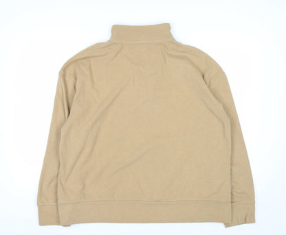 Next Women’s Beige 1/4 Zip Fleece Pullover Sweatshirt Size 18