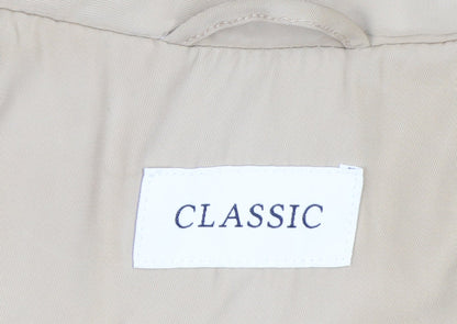 Marks and Spencer Women's Beige Hooded Rain Coat Jacket Size 16