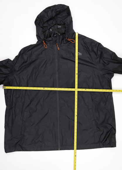 Snowdonia Men’s Black 4XL Hooded Waterproof Windbreaker Jacket