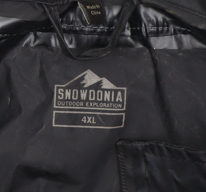 Snowdonia Men’s Black 4XL Hooded Waterproof Windbreaker Jacket