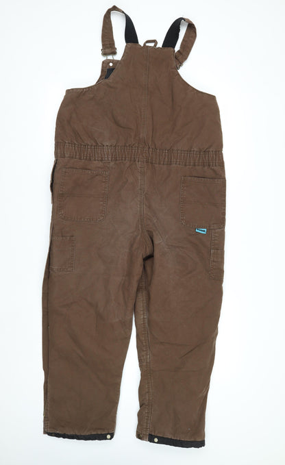 Berne Youth Brown Insulated Canvas Workwear Dungarees L