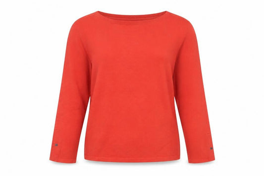 Talbots Women's Red Medium Boat Neck Knit Pullover Jumper