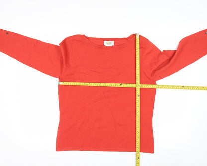 Talbots Women's Red Medium Boat Neck Knit Pullover Jumper