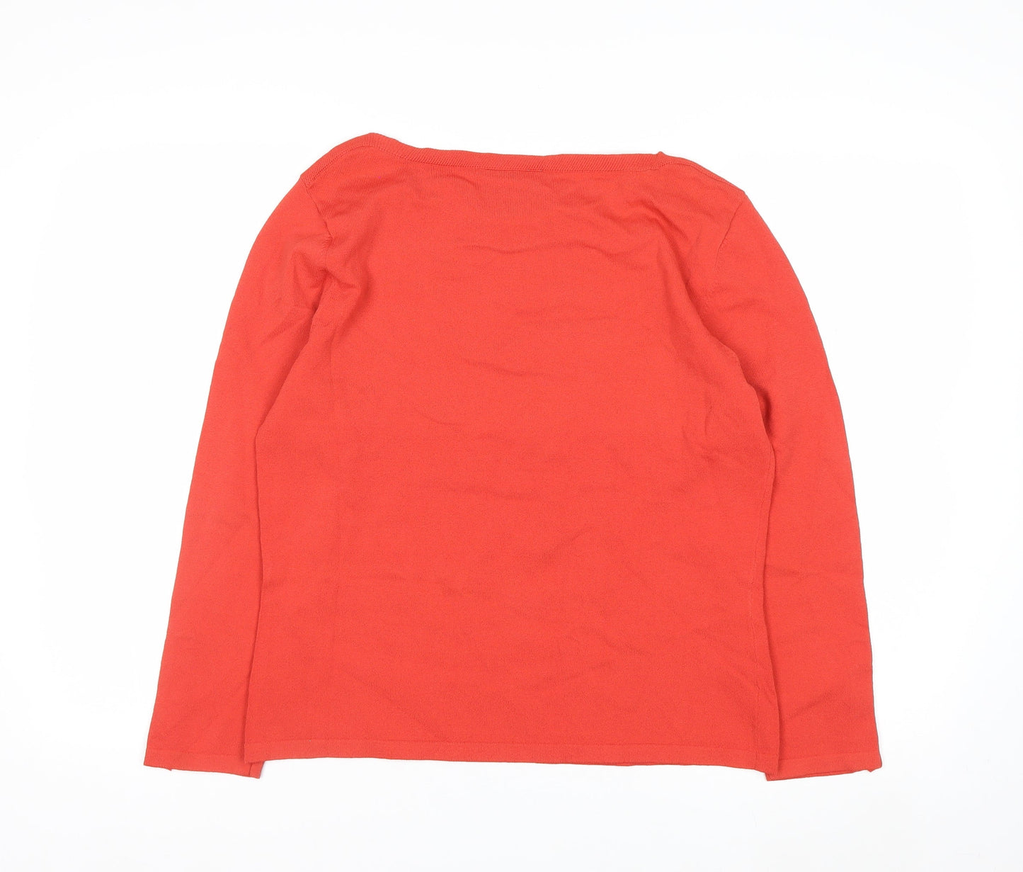 Talbots Women's Red Medium Boat Neck Knit Pullover Jumper
