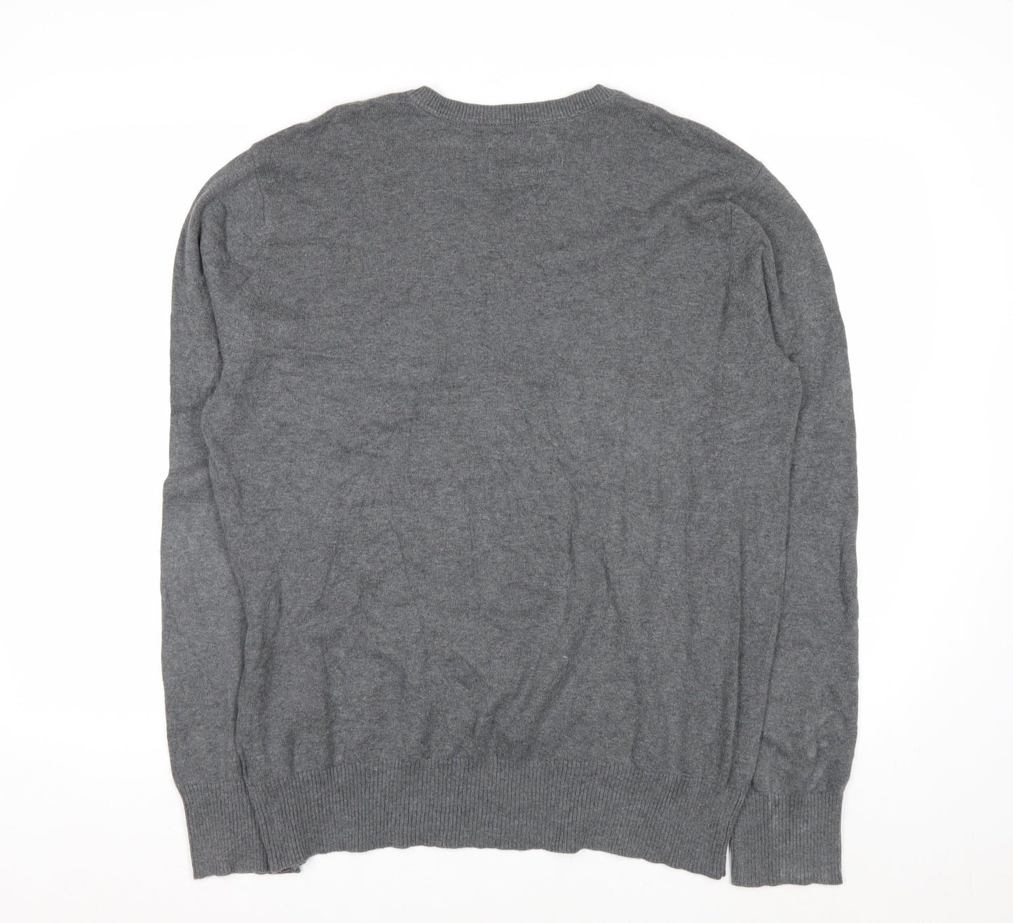 Hurley Men's Grey Cotton V-Neck Pullover Jumper XL