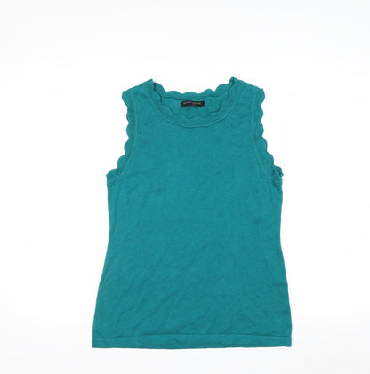 Banana Republic Women's Green Sleeveless Knit Pullover Jumper Size S