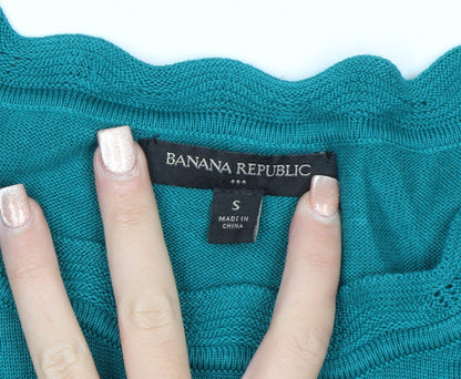 Banana Republic Women's Green Sleeveless Knit Pullover Jumper Size S