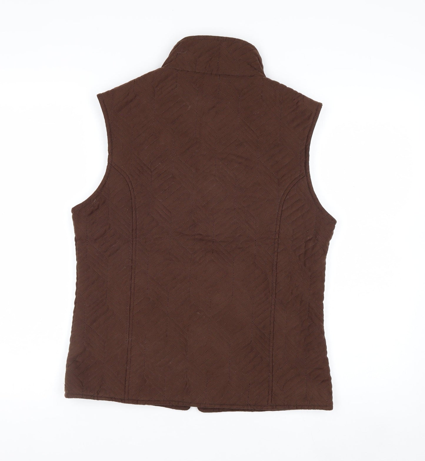 10,000 ft Above Sea Level Women's Brown Quilted Waistcoat S