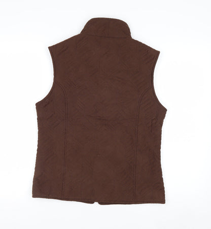 10,000 ft Above Sea Level Women's Brown Quilted Waistcoat S