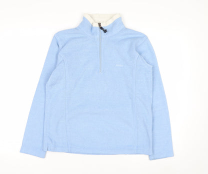 Musto Women Blue Fleece 1/2 Zip Pullover Sweatshirt Size 10