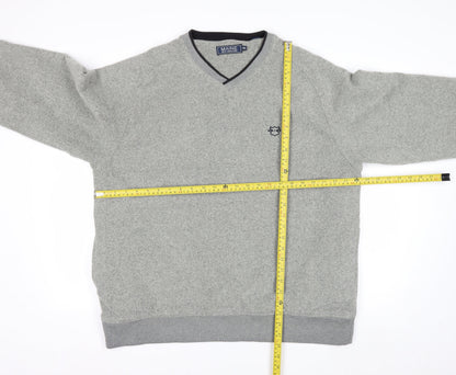 Maine New England Men's Grey V-Neck Fleece Sweatshirt XL