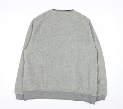 Maine New England Men's Grey V-Neck Fleece Sweatshirt XL