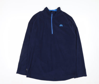 Trespass Men's Blue XL Fleece Pullover 1/4 Zip Sweatshirt