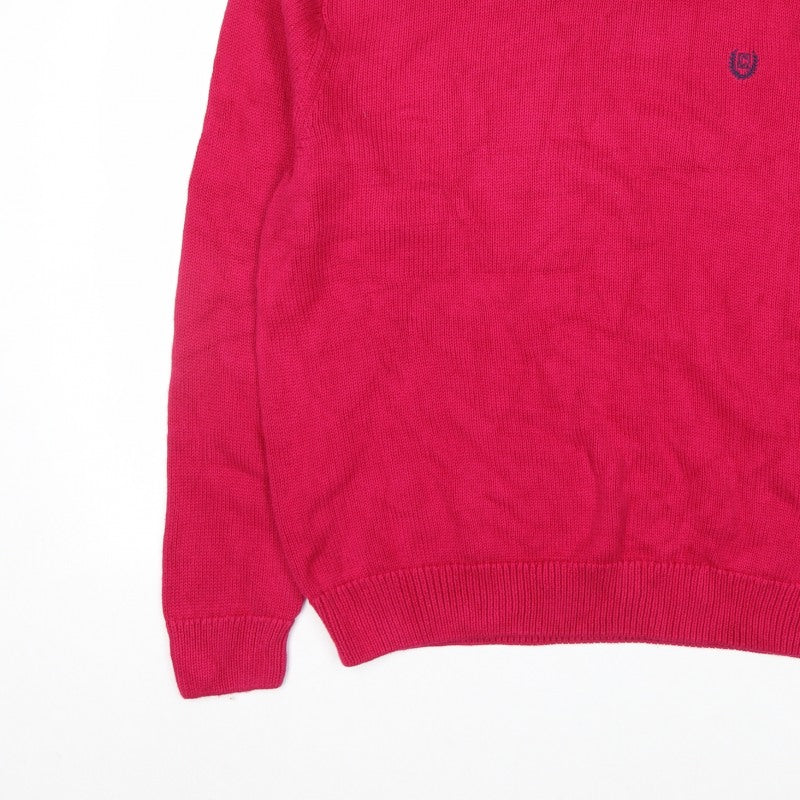Chaps Mens Red XL Crew Neck Knit Pullover Jumper