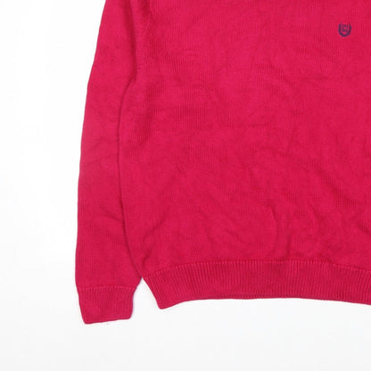 Chaps Mens Red XL Crew Neck Knit Pullover Jumper