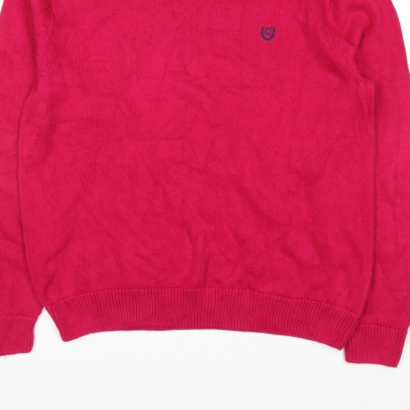 Chaps Mens Red XL Crew Neck Knit Pullover Jumper