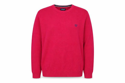 Chaps Mens Red XL Crew Neck Knit Pullover Jumper