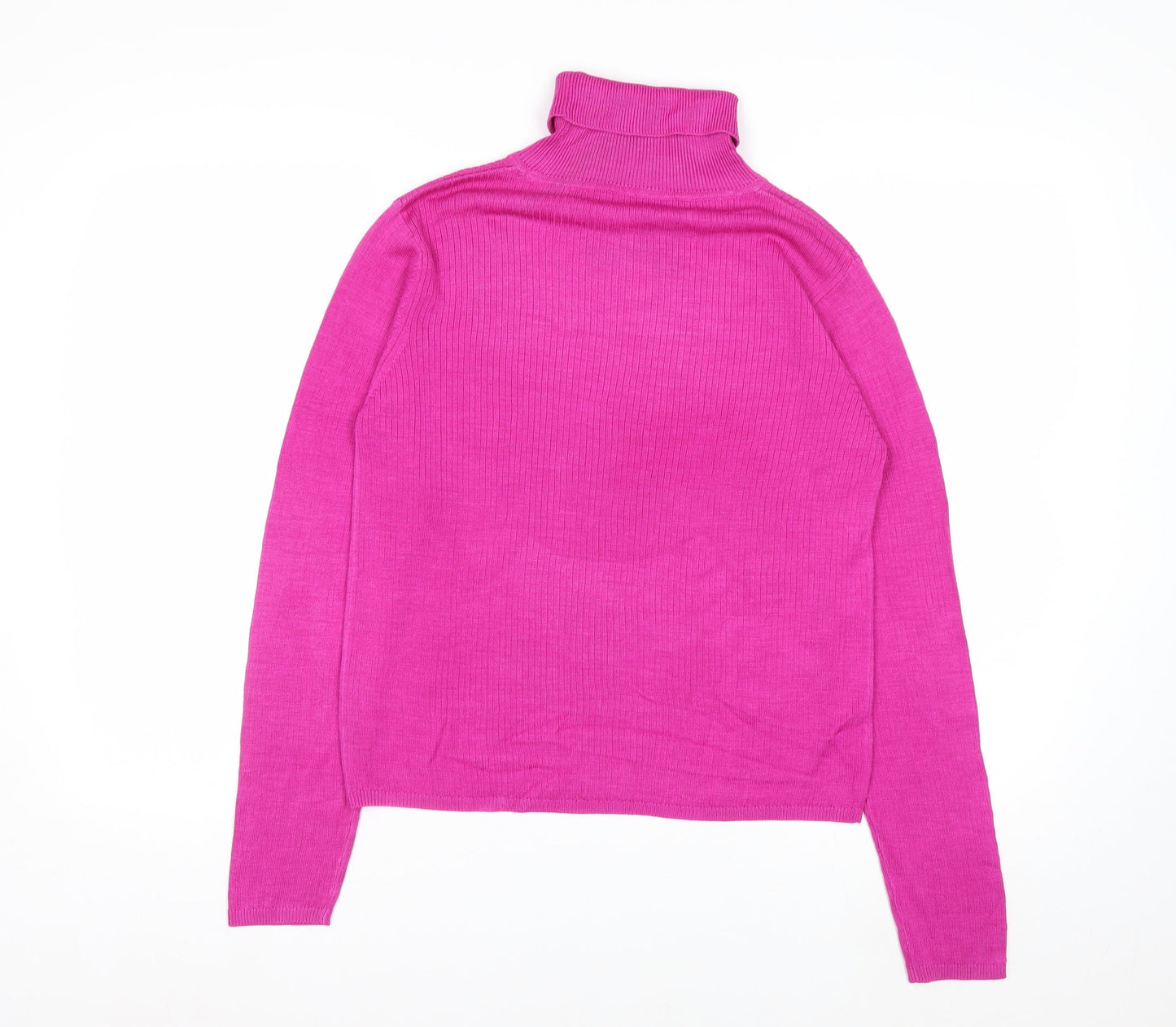 August Silk Womens Pink Roll Neck Long Sleeve Jumper M