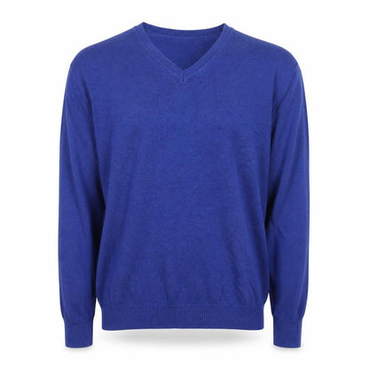 Jos. A. Bank Men's Blue Cotton V-Neck Pullover Jumper L