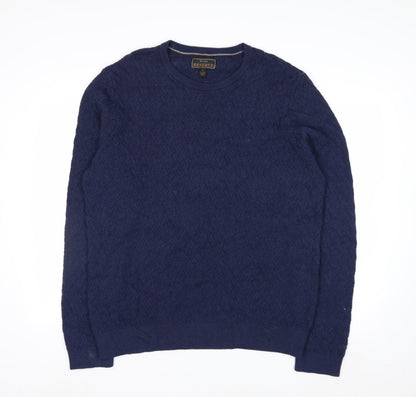 J.S. A. Bank Reserve Men’s Blue XL Cotton Cashmere Crew Neck Jumper