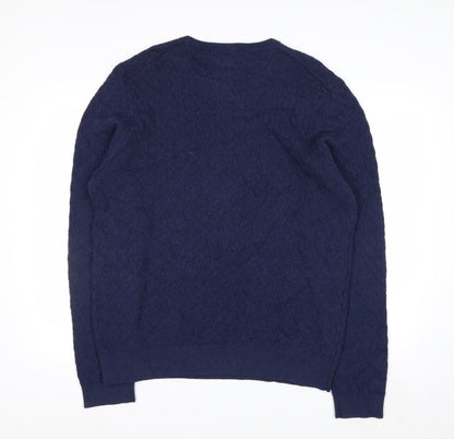 J.S. A. Bank Reserve Men’s Blue XL Cotton Cashmere Crew Neck Jumper