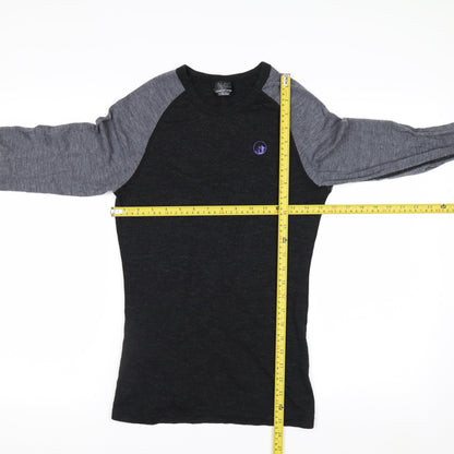 North Ridge Men’s Black Merino Wool Long Sleeve Top XL