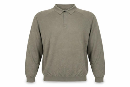 Croft & Barrow Men's Green Silk Blend Collared Pullover Jumper Size L