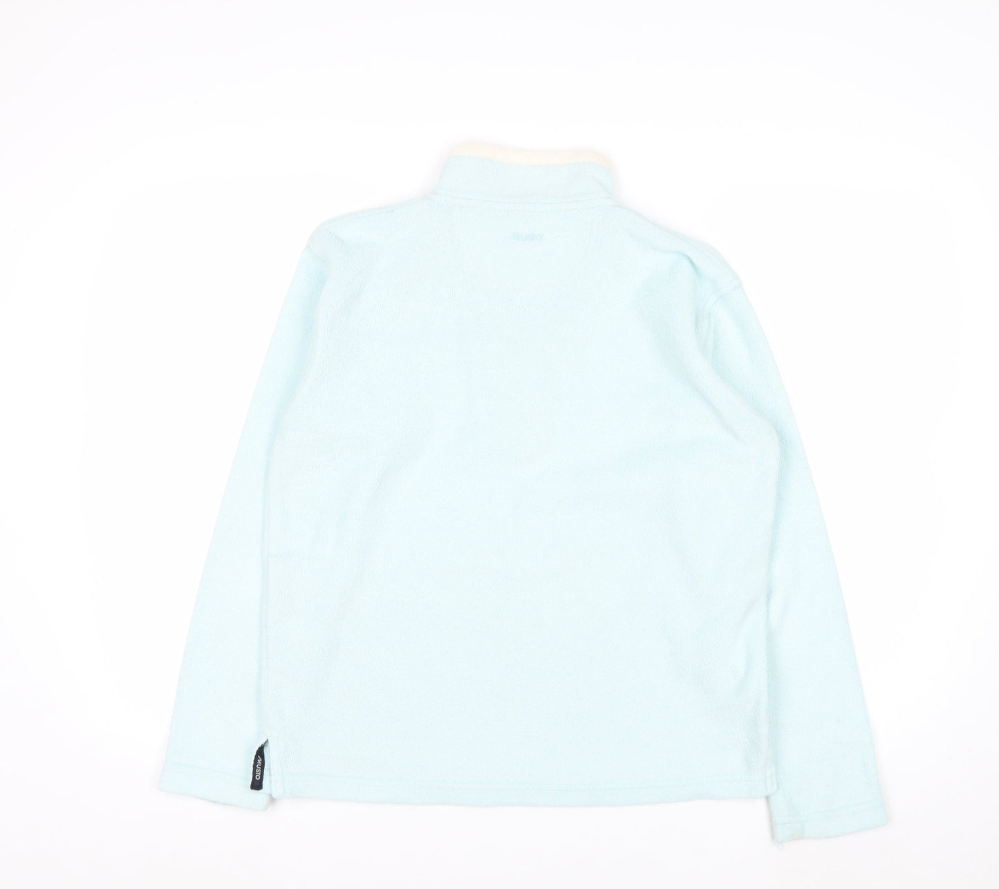 Musto Womens Light Blue 1/2 Zip Fleece Sweatshirt Size 12