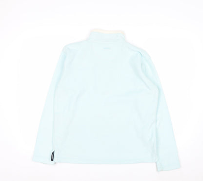 Musto Womens Light Blue 1/2 Zip Fleece Sweatshirt Size 12