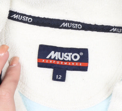 Musto Womens Light Blue 1/2 Zip Fleece Sweatshirt Size 12