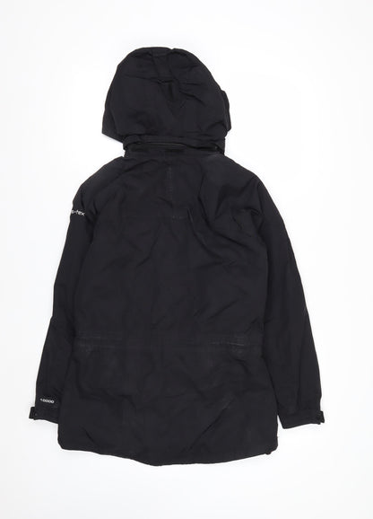 Trespass Womens Black Waterproof Hooded Rain Coat Jacket UK 10