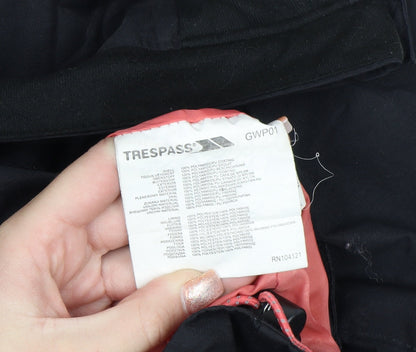 Trespass Womens Black Waterproof Hooded Rain Coat Jacket UK 10