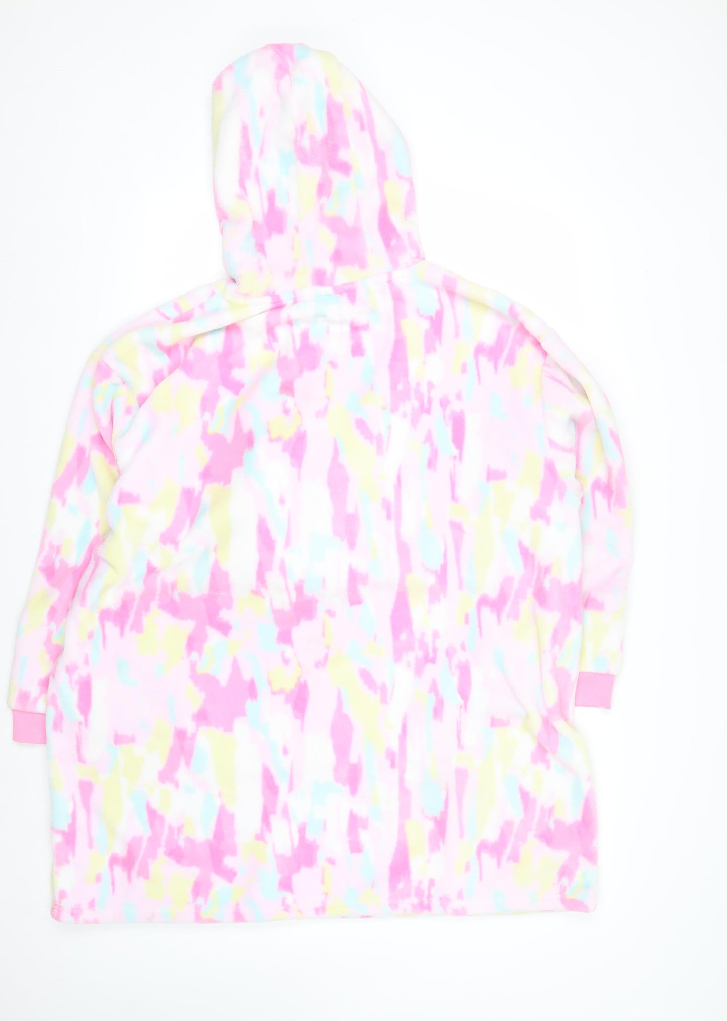 Squishmallows Girls Multicoloured Hooded Fleece Robe L Cosy Nightwear