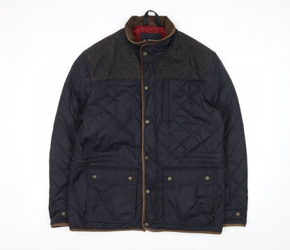 Marks and Spencer Blue Harbour Men's Blue Quilted Jacket L