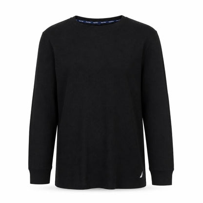 Nautica Men’s Black Long Sleeve Knit Casual Top XL