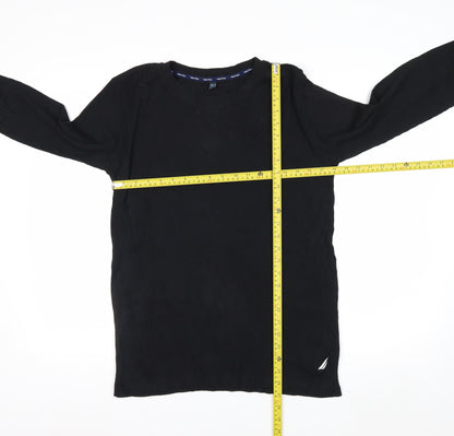 Nautica Men’s Black Long Sleeve Knit Casual Top XL