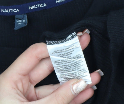 Nautica Men’s Black Long Sleeve Knit Casual Top XL