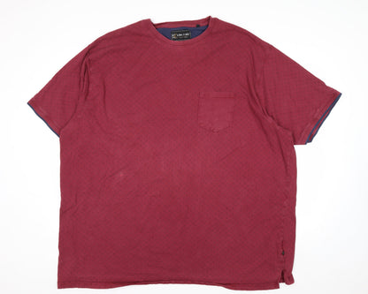 Kam Jeans Men’s Red 5XL Crew Neck Cotton T-Shirt