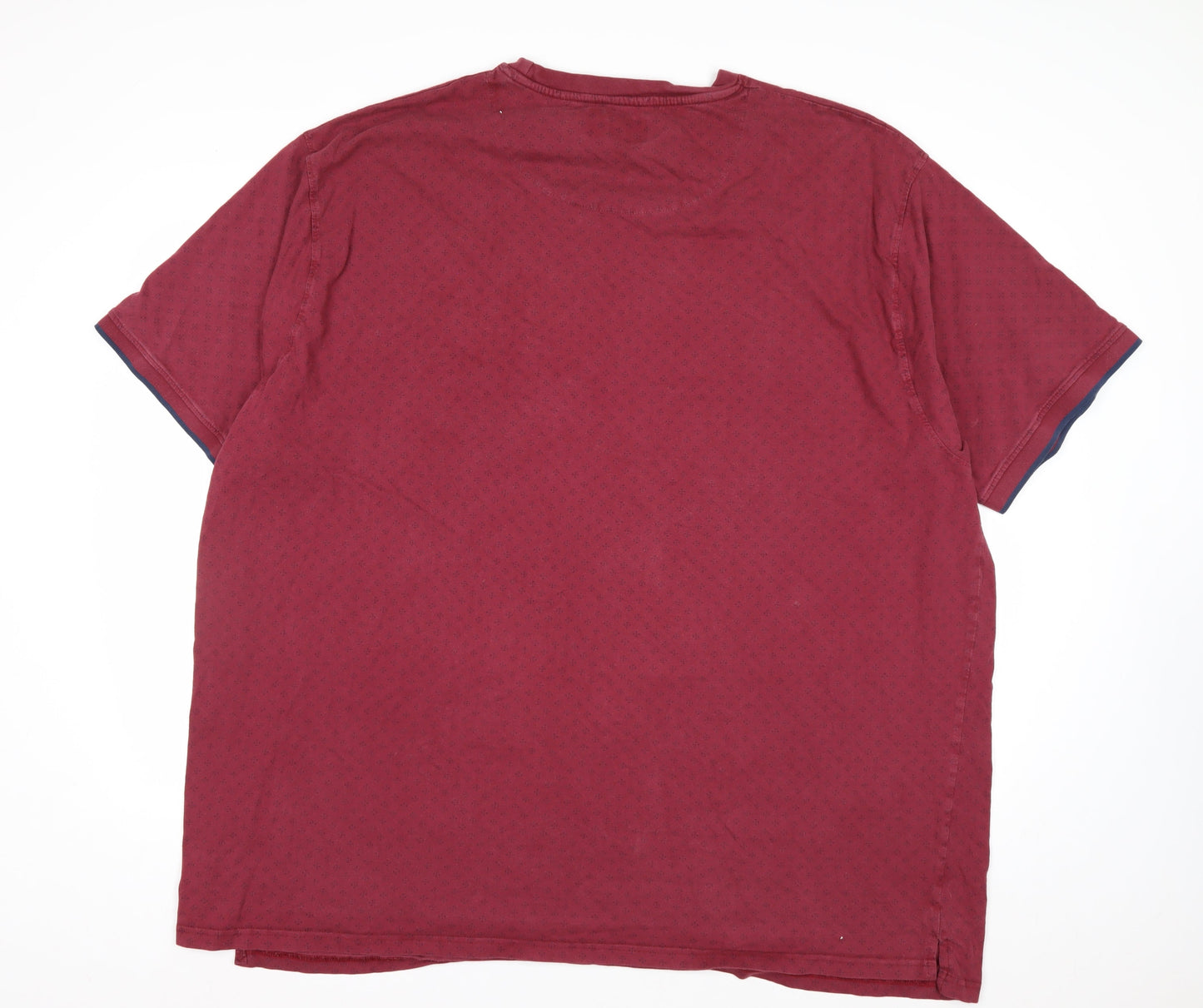Kam Jeans Men’s Red 5XL Crew Neck Cotton T-Shirt