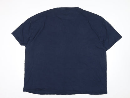 Raging Bull Men's Navy Blue 5XL Organic Cotton Crew Neck T-Shirt