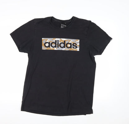 Adidas Men's Black Camouflage Logo T-Shirt Size M