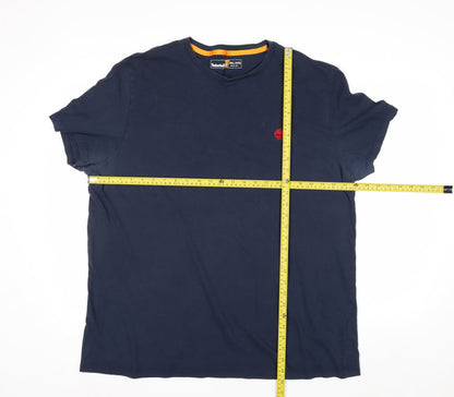 Timberland Men's Navy Blue Slim Fit 3XL Cotton T-Shirt