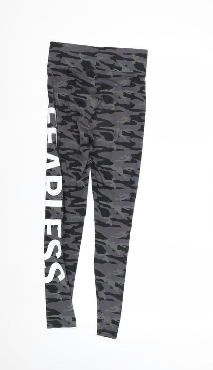 Golddigga Women’s Grey Camouflage Ankle Leggings Size 8
