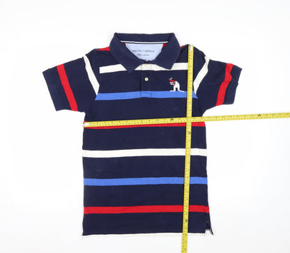 Juliano Furerino Men's Blue Striped Cotton Polo Shirt Size S