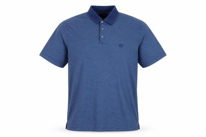 Maine New England Men's Blue Cotton Golf Polo Shirt L