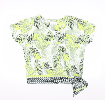 Wallis Women’s Multicoloured Petite V-Neck T-Shirt M Tropical