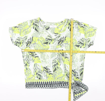 Wallis Women’s Multicoloured Petite V-Neck T-Shirt M Tropical