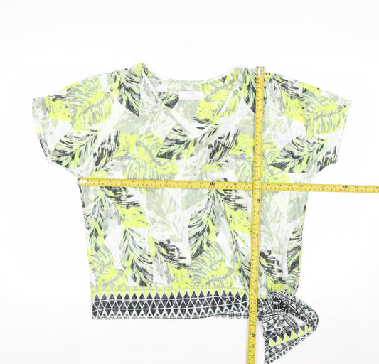 Wallis Women’s Multicoloured Petite V-Neck T-Shirt M Tropical
