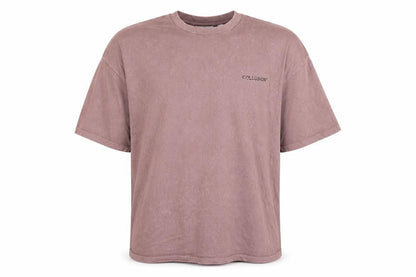 Collusion Men’s Mauve 2XL Cotton Oversized Crew Neck T-Shirt